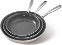 סט 3 מחבתות קרמיות Non-stick  דגם Cookersway Ash Grey במחיר שווה!