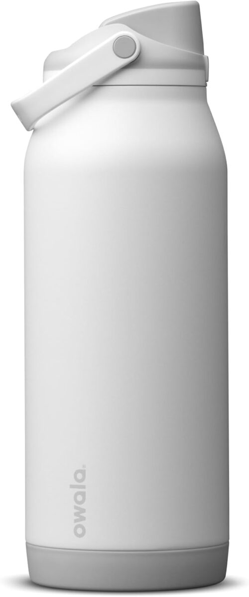 בקבוק מבודד Owala FreeSip נפח עצום 1.9 ליטר - צבעים לבן, ורוד ושחור משתתפים במשלוח חינם נכון לרגע בפרסום