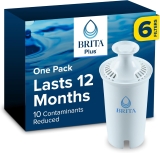 מארז 6 פילטרים למים בריטה Brita Plus בטכנולוגיית High-Density