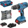 מקדחה רוטטת נטענת Bosch Professional GSB 18V-21 – סט מלא עם 2 סוללות וסט אביזרים