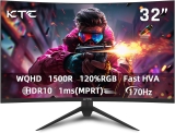 צג גיימינג קעור 32" KTC HVA QHD 165Hz 1ms במחיר מדהים!