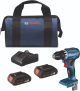 מברגה/מקדחה ללא פחמים נטענת 18V בוש BOSCH GSR18V-400B22 – סדרת SlimPack במחיר מדהים!