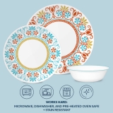 סט כלי אוכל 12 חלקים קורנינג קורל Corelle Vitrelle Terracotta Dreams במשלוח חינם!