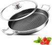 שקשוקה? מחבת נונסטיק 33 ס"מ Vinchef עם מכסה זכוכית במחיר שווה ושילוח חינמי!