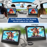נגן DVD ומדיה לרכב הכולל שני מסכי 10.5 אינץ במחיר מעולה!