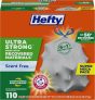 חגיגת שקיות אשפה Hefty באמזון! מארז 110 שקיות זבל גדולות (כ-50 ליטר) אולטרה עמידות עמידות עם שרוך במחיר שובר שוק!