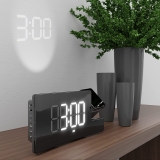חדש! שעון מעורר FM עם הקרנה על הקיר מבית Amazon Basics במחיר השקה!