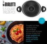 סיר פסטה אובלי 5.2 ליטר עם מכסה מסננת מבית Bialetti במחיר נהדר!