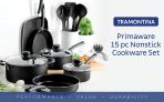 סט כלי בישול 15 חלקים נון-סטיק Tramontina Primaware במחיר שווה!