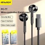 חצי חינם! אוזניות Awei PC-7T/PC-7 בחיבור אוזניות או Type-C במחיר בדיחה!