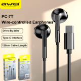 חצי חינם! אוזניות Awei PC-7T/PC-7 בחיבור אוזניות או Type-C במחיר בדיחה!