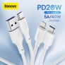 כבל Type-C לאנדרואיד או Lightning לאייפונים 20W Baseus בחצי חינם בלעדי!