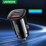 מטען כפול לרכב Ugreen PD Quick Charge 3.0 30W!