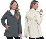 מעיל סופטשל לנשים BANTREK Softshell Jacket עמיד למים, מחמם ומחטב בפחות מ100 ש"ח!