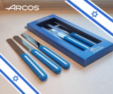 מארז 3 סכיני ארקוס Linea by ARCOS במהדורה מוגבלת כחול-לבן במחיר שווה!