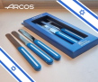 מארז 3 סכיני ארקוס Linea by ARCOS במהדורה מוגבלת כחול-לבן במחיר שווה!