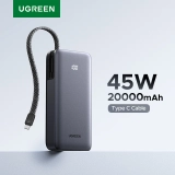 מטען נייד UGREEN 45W בנפח 20,000mAh – פתרון עוצמתי, מהיר וקומפקטי לטעינה בכל מקום