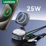 מעמד מטען אלחוטי מגנטי מתקפל 2 ב-1 UGREEN QI/QI2 במחיר שווה!