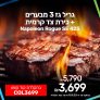 ‏דיל חריג! ‏גריל ‏גז 3 מבערים + כירת צד קרמית Napoleon Rogue SE 425 בריסוק מחיר משוגע!