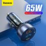 מטען כפול לרכב 65W מבית Baseus במחיר מטורף!