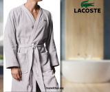 חלוק רחצה יוקרתי מבית LACOSTE – 100% כותנה לנוחות מקסימלית!
