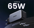 מטען קיר מטורף ואיכותי במיוחד Ugreen 65W כולל כבל מתנה במחיר מדהים!!