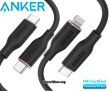 כבלים USB-C ו Lightning של חברת אנקר במחיר שווה ממחסן ישראל!