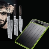 המארז המושלם! סט סכיני סנטוקו טום אביב ARCOSTEEL  + ומשטח קרש חיתוך, משטח הפשרה, משחיז ומגרדת שום!