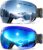 מארז 2 משקפות סקי QALLY נגד אדים עם הגנת UV400, מתאימות לקסדה ולמשקפי ראייה