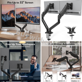 מעמד כפול ל2 מסכי מחשב עד 32″ כל אחד מבית BONTEC כולל תמיכה בVESA במחיר אש!