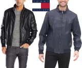 ג'קט בומבר מעור סינטטי טומי הילפיגר Tommy Hilfiger