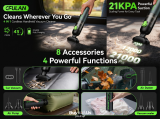 שואב אבק נטען 4-ב-1 CFULAN עם מנוע Brushless ועוצמת שאיבה 21KPa