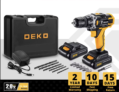 סט מברגה/מקדחה אלחוטית 20V DKCD20FU-Li DEKO במחיר טעות! הקפידו לבחור דגם 20V לפי ההוראות בכתבה 👇🏻
