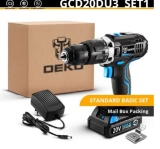 מקדחה רוטטת/מברגה עוצמתית 20V מדגם DEKO GCD20DU