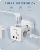 מפצל קוביה דור 2 עם טעינה מהירה! 3 שקעים + 4 USB מבית Lencent במחיר טירוף!