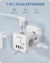 מפצל קוביה דור 2 עם טעינה מהירה! 3 שקעים + 4 USB מבית Lencent במחיר טירוף!