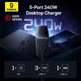 מטען Baseus 240W Digital GaN: פתרון טעינה רב-עוצמה למחשבים ניידים, סמארטפונים ועוד!